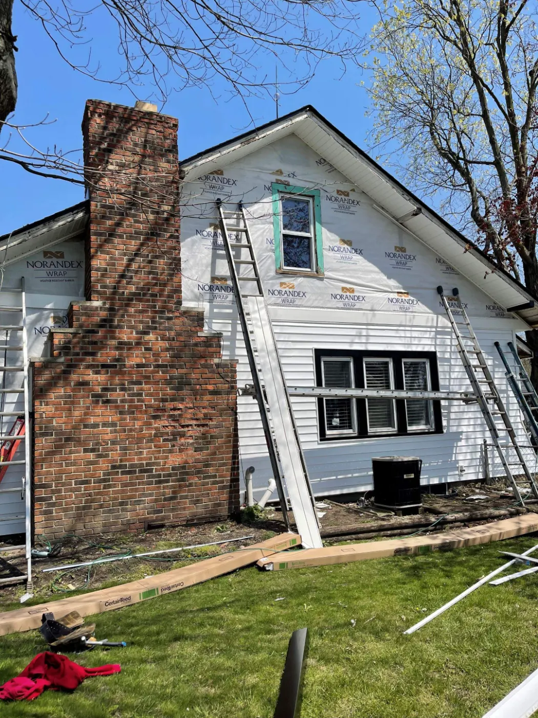 Flashing and seam work in Village of West Clay